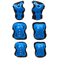 Защита детская STG YX-0317 комплект:наколенники, налокотник, защита кисти.синий, размер М