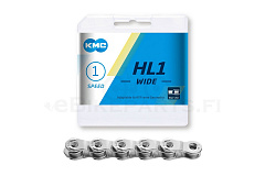 Цепь КМС HL1-W  1/2x1/8"x112L FOR 1-SPD,Half Link,односкоростная,BMX