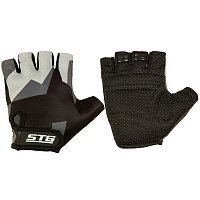 Перчатки STG летние с защитной прокладкой,застежка на липучке,размер XL,серо/черные