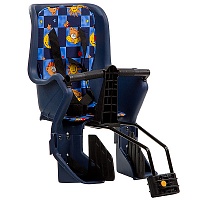 Кресло детское заднее синее  с разноцветным текстилем