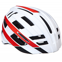 Шлем STG модель HB3-8-B белый/красный с встр. фонарем(inmold) size S