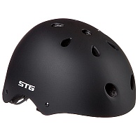 Шлем STG , размер  S(53-55)cm черный, с фикс застежкой.