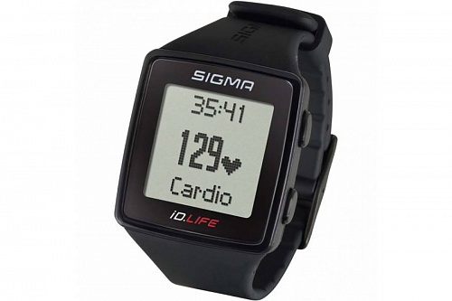 Спортивные часы-пульсометр Sigma, iD.LIFE black
