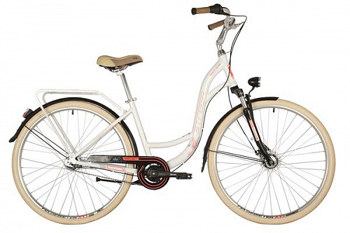 Велосипед STINGER 700C BARCELONA EVO белый, алюминий, размер 15"